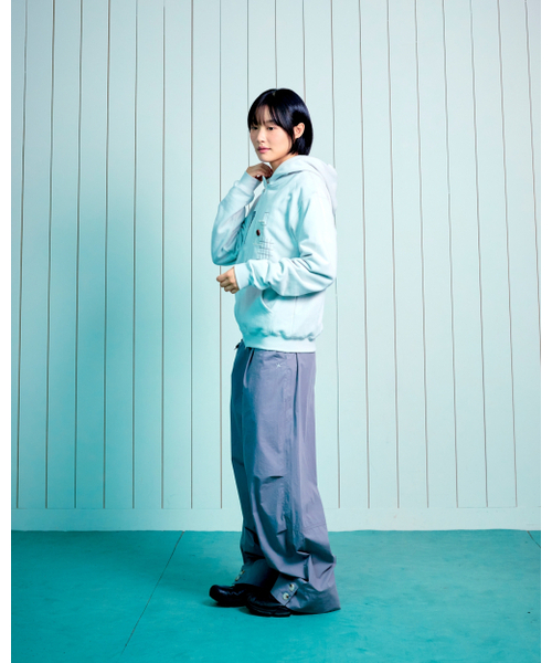 THECOLDESTMOMENT(ザコールデストモーメント)の「TCM 3 stitch hooded zip-up (grey beige)(パーカー・レディース・その他・S/M/L)」の11枚目の写真