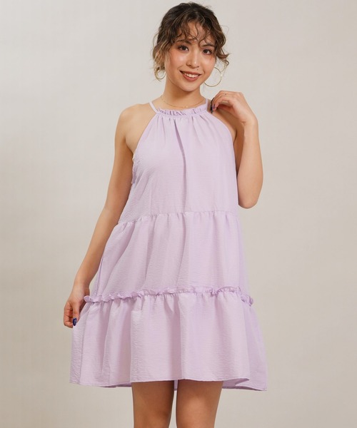 RIKKA FEMME(リッカファム)の「RIKKA FEMME/リッカファム レディース ワンピース RF6S-1405(ワンピース・レディース・ブラック/オレンジ/パープル/ブルー・FREE)」の3枚目の写真