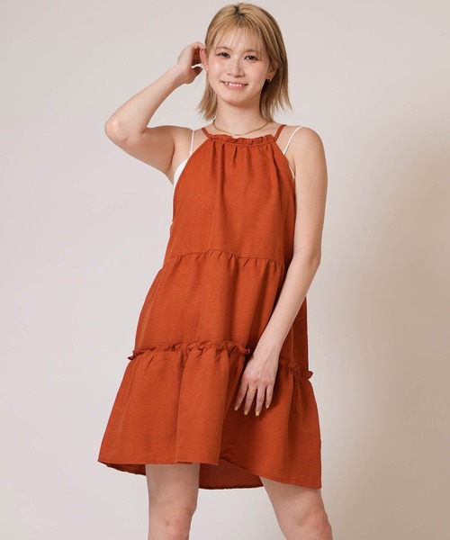 RIKKA FEMME(リッカファム)の「RIKKA FEMME/リッカファム レディース ワンピース RF6S-1405(ワンピース・レディース・ブラック/オレンジ/パープル/ブルー・FREE)」の4枚目の写真
