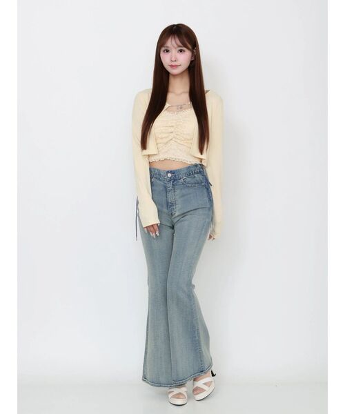 EATME（イートミー）の「レースアップフレアデニムパンツ（デニムパンツ・レディース・インディゴブルー/ライトブルー/ブラック・MEDIUM/SMALL）」の17枚目の写真