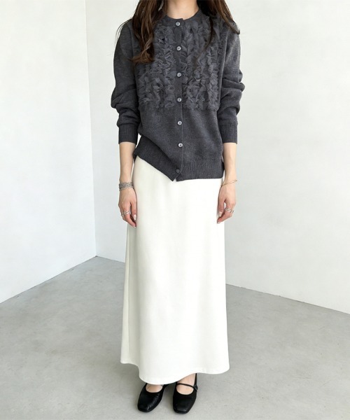 ONEP STAR（ワンピスター）の「フロントフリルカーディガン（カーディガン/ボレロ・レディース・ブラック/グレー/ベージュ・FREE）」の21枚目の写真