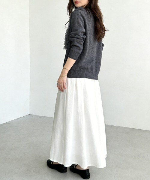 ONEP STAR（ワンピスター）の「フロントフリルカーディガン（カーディガン/ボレロ・レディース・ブラック/グレー/ベージュ・FREE）」の22枚目の写真