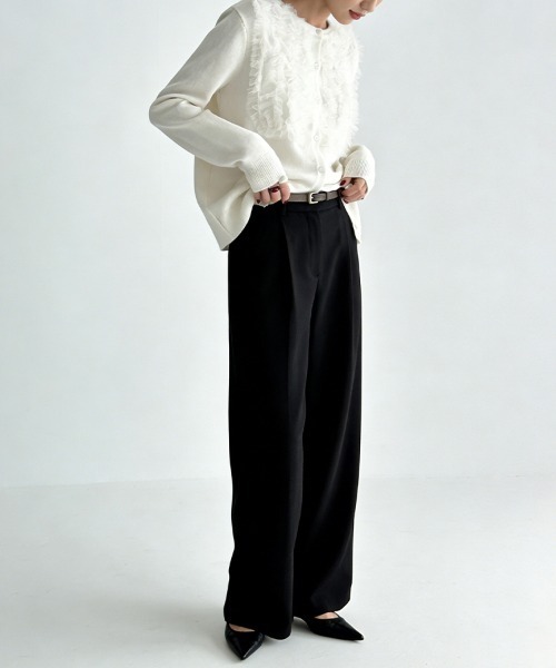 ONEP STAR（ワンピスター）の「フロントフリルカーディガン（カーディガン/ボレロ・レディース・ブラック/グレー/ベージュ・FREE）」の8枚目の写真