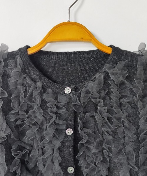 ONEP STAR（ワンピスター）の「フロントフリルカーディガン（カーディガン/ボレロ・レディース・ブラック/グレー/ベージュ・FREE）」の13枚目の写真