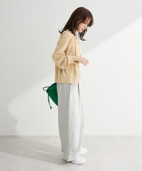 Green Parks(グリーンパークス)の「【しのばせカーディガン】ポケッタブル2WAYニットカーディガン(カーディガン/ボレロ・レディース・グリーン/ピンク/ライトグレー/オフホワイト/ベージュ/ブラック・FREE)」の12枚目の写真