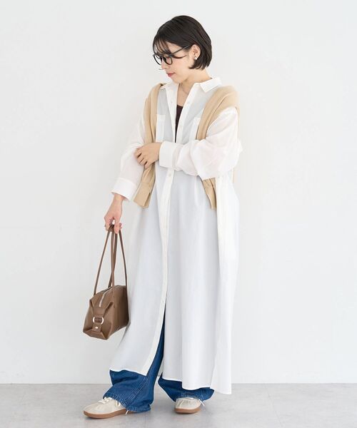 Green Parks(グリーンパークス)の「【しのばせカーディガン】ポケッタブル2WAYニットカーディガン(カーディガン/ボレロ・レディース・グリーン/ピンク/ライトグレー/オフホワイト/ベージュ/ブラック・FREE)」の20枚目の写真