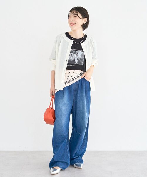 Green Parks(グリーンパークス)の「【しのばせカーディガン】ポケッタブル2WAYニットカーディガン(カーディガン/ボレロ・レディース・グリーン/ピンク/ライトグレー/オフホワイト/ベージュ/ブラック・FREE)」の21枚目の写真