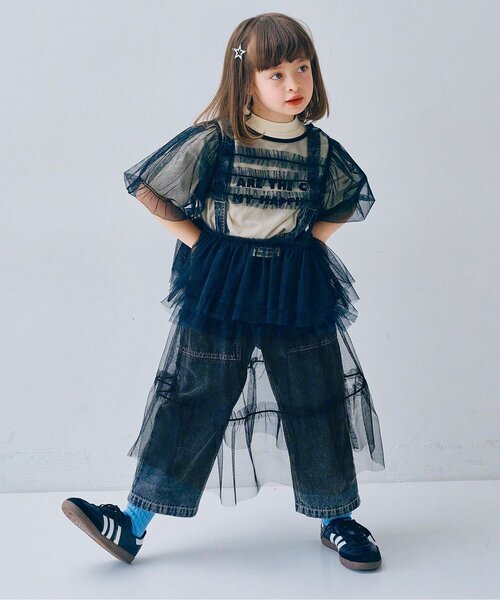 p.premier（ピードットプルミエ）の「チュール3WAYオーバーレイヤードスカート（スカート・キッズ・ブラック/オフホワイト/ピンク/レッド・80/90/100/110/120/130/140）」の5枚目の写真