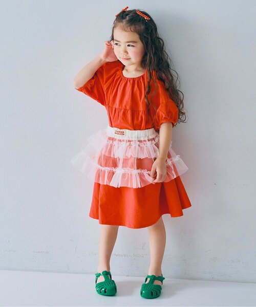 p.premier（ピードットプルミエ）の「チュール3WAYオーバーレイヤードスカート（スカート・キッズ・ブラック/オフホワイト/ピンク/レッド・80/90/100/110/120/130/140）」の19枚目の写真