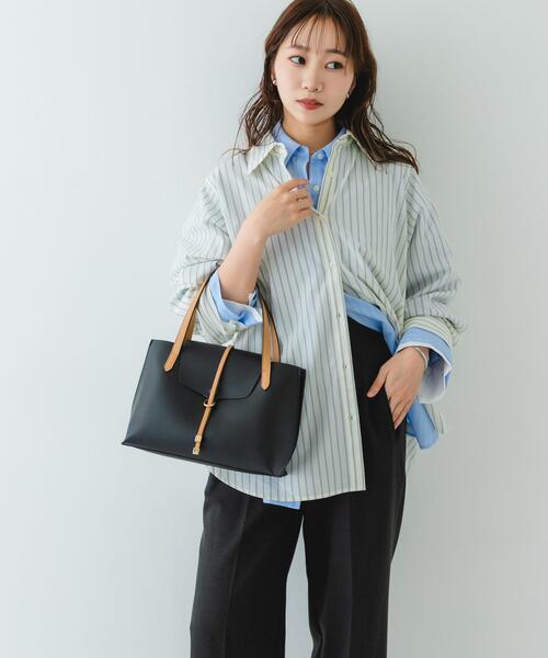 RODE SKO（ロデスコ）の「フラップトートバッグ（トートバッグ・レディース・ブラック/ベージュ・ONE）」の10枚目の写真