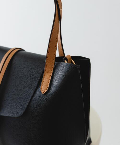 RODE SKO（ロデスコ）の「フラップトートバッグ（トートバッグ・レディース・ブラック/ベージュ・ONE）」の17枚目の写真