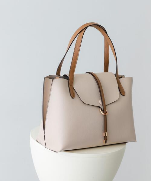 RODE SKO（ロデスコ）の「フラップトートバッグ（トートバッグ・レディース・ブラック/ベージュ・ONE）」の4枚目の写真