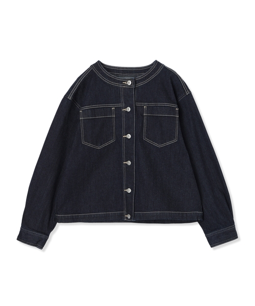 LE SOUK HOLIDAY(ルスークホリデー)の「ノーカラーデニムジャケット(その他アウター・レディース・ブルー/ネイビー・L/M)」の21枚目の写真