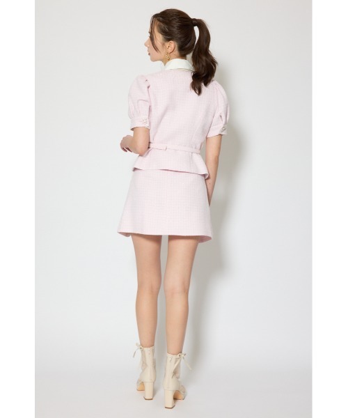 rienda(リエンダ)の「【森香澄さん着用】サイドラップツイードスコートショートパンツ 春服(スカート・レディース・マルチ/ベージュ/ピンク・X-SMALL/SMALL/MEDIUM)」の21枚目の写真