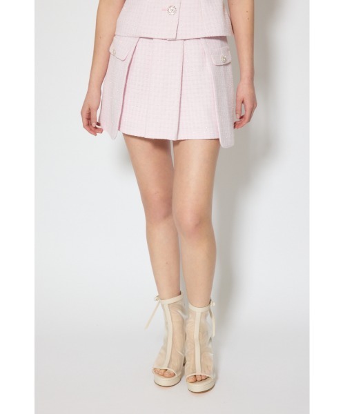 rienda(リエンダ)の「【森香澄さん着用】サイドラップツイードスコートショートパンツ 春服(スカート・レディース・マルチ/ベージュ/ピンク・X-SMALL/SMALL/MEDIUM)」の22枚目の写真