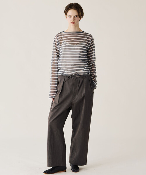 ORCIVAL（オーシバル）の「ORCIVAL | コットンナイロンツイル ワイドイージーパンツ WOMEN（その他パンツ・レディース・オリーブ/チャコール/アイボリー・1）」の6枚目の写真