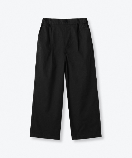 MUSINSA STANDARD KIDS（ムシンサスタンダードキッズ）の「ワンタックワイドバンディングチノパンツ[ブラック]（その他パンツ・レディース・その他・100/110/120/130/140/150/160）」の3枚目の写真