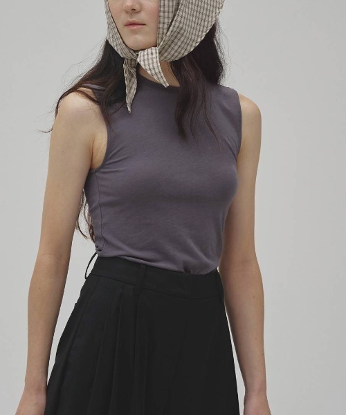 TODAYFUL（トゥデイフル）の「TODAYFUL　Smooth Tanktop Tunic スムースタンクトップチュニック/12610626（タンクトップ・レディース・ブルー系その他/ブラック/キャメル・ONE SIZE）」の2枚目の写真