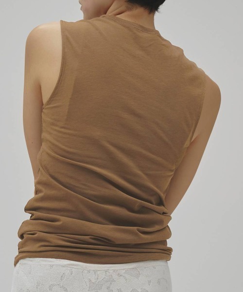 TODAYFUL（トゥデイフル）の「TODAYFUL　Smooth Tanktop Tunic スムースタンクトップチュニック/12610626（タンクトップ・レディース・ブルー系その他/ブラック/キャメル・ONE SIZE）」の5枚目の写真