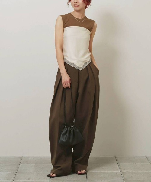 TODAYFUL（トゥデイフル）の「TODAYFUL　Smooth Tanktop Tunic スムースタンクトップチュニック/12610626（タンクトップ・レディース・ブルー系その他/ブラック/キャメル・ONE SIZE）」の13枚目の写真