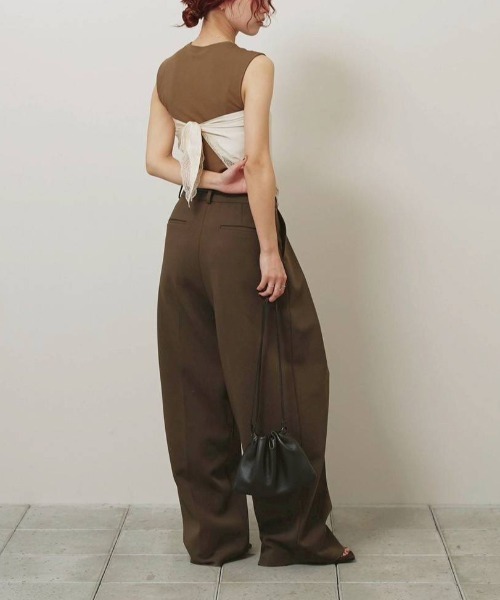 TODAYFUL（トゥデイフル）の「TODAYFUL　Smooth Tanktop Tunic スムースタンクトップチュニック/12610626（タンクトップ・レディース・ブルー系その他/ブラック/キャメル・ONE SIZE）」の14枚目の写真