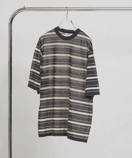 TODAYFUL(トゥデイフル)の「TODAYFUL Sheer Border T-shirt シアーボーダーTシャツ/12610629(Tシャツ/カットソー・レディース・ライトグリーン/ブラウン・ONE SIZE)」の13枚目の写真