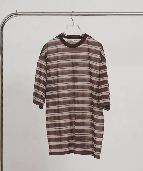 TODAYFUL(トゥデイフル)の「TODAYFUL Sheer Border T-shirt シアーボーダーTシャツ/12610629(Tシャツ/カットソー・レディース・ライトグリーン/ブラウン・ONE SIZE)」の12枚目の写真