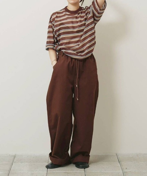 TODAYFUL(トゥデイフル)の「TODAYFUL Sheer Border T-shirt シアーボーダーTシャツ/12610629(Tシャツ/カットソー・レディース・ライトグリーン/ブラウン・ONE SIZE)」の15枚目の写真