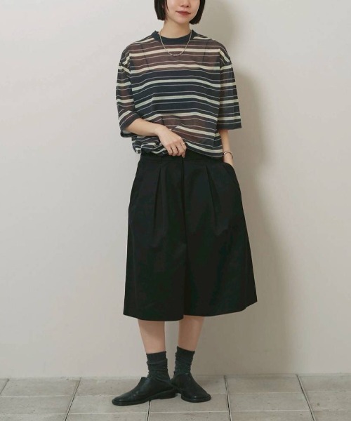TODAYFUL(トゥデイフル)の「TODAYFUL Sheer Border T-shirt シアーボーダーTシャツ/12610629(Tシャツ/カットソー・レディース・ライトグリーン/ブラウン・ONE SIZE)」の18枚目の写真