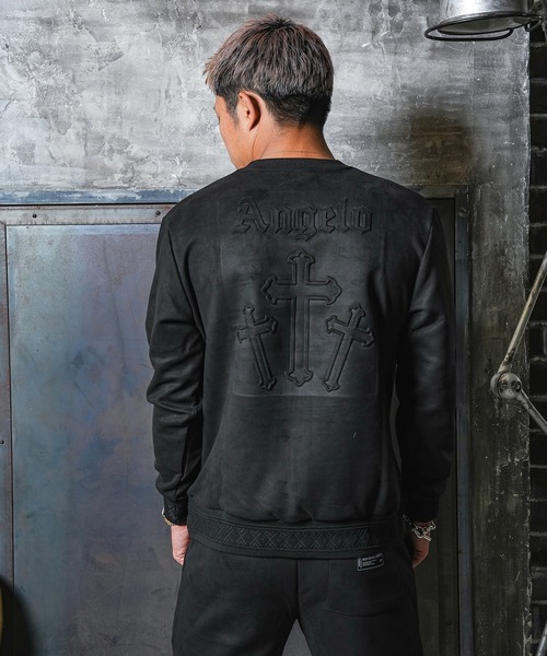 adamsJUGGLER(アダムスジャグラー)の「RTEG S/クロススウェットプル(スウェット・メンズ・ホワイト/ブラック・S/M/L/XL)」の2枚目の写真
