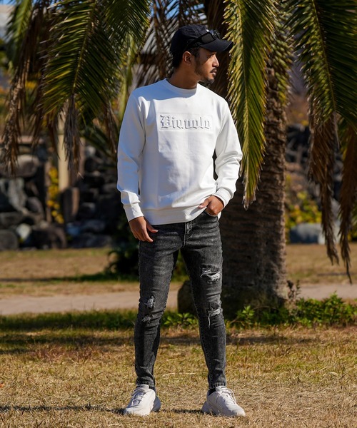 adamsJUGGLER(アダムスジャグラー)の「RTEG S/クロススウェットプル(スウェット・メンズ・ホワイト/ブラック・S/M/L/XL)」の7枚目の写真