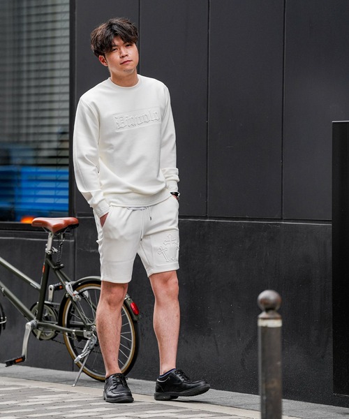 adamsJUGGLER(アダムスジャグラー)の「RTEG S/クロススウェットプル(スウェット・メンズ・ホワイト/ブラック・S/M/L/XL)」の3枚目の写真