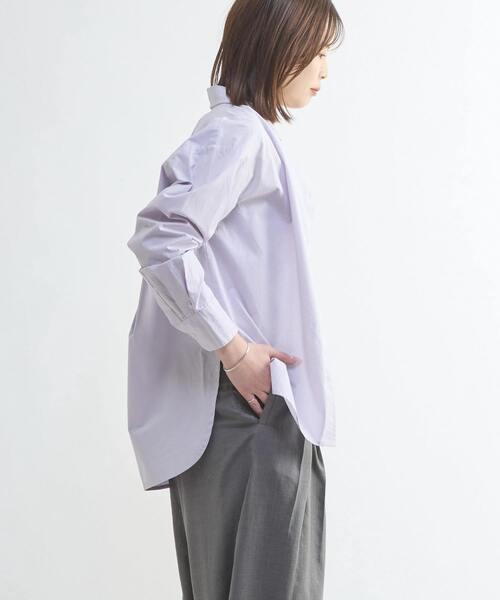 CONVERSE TOKYO(コンバーストウキョウ)の「BACK TUCK BOX SHIRT(シャツ/ブラウス・レディース・ブルーグリーン/ライトベージュ/パープル・FREE)」の5枚目の写真
