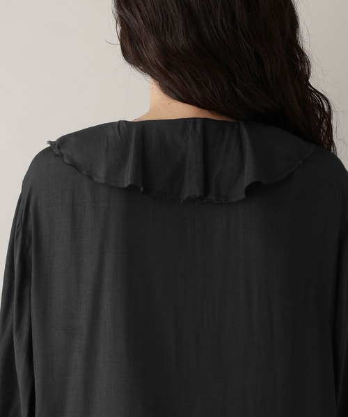 RAGEBLUE（レイジブルー）の「フリルカラーデザインワンピース（ワンピース・レディース・ブラック/オフホワイト・FREE）」の13枚目の写真