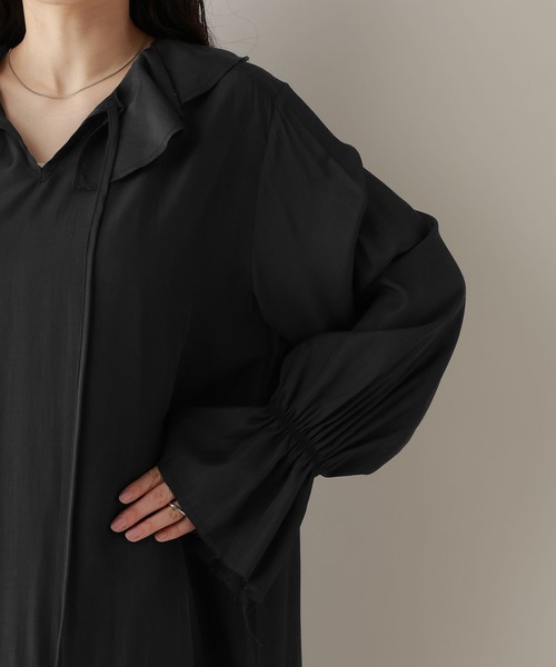 RAGEBLUE（レイジブルー）の「フリルカラーデザインワンピース（ワンピース・レディース・ブラック/オフホワイト・FREE）」の15枚目の写真