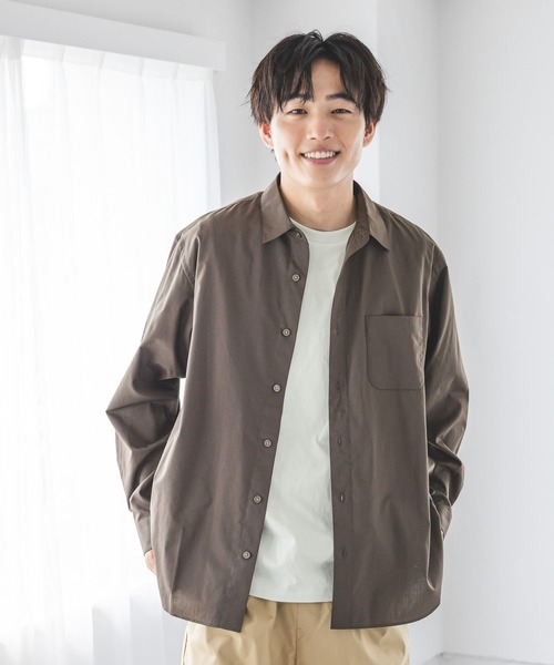 GLOBAL WORK(グローバルワーク)の「イージーケアリネンMIXシャツ/長袖/636461(シャツ/ブラウス・メンズ・グレー系6/ブラウン/オフホワイト/グレー/グリーン系その他6/サックスブルー・SMALL/MEDIUM/LARGE/X-LARGE)」の4枚目の写真