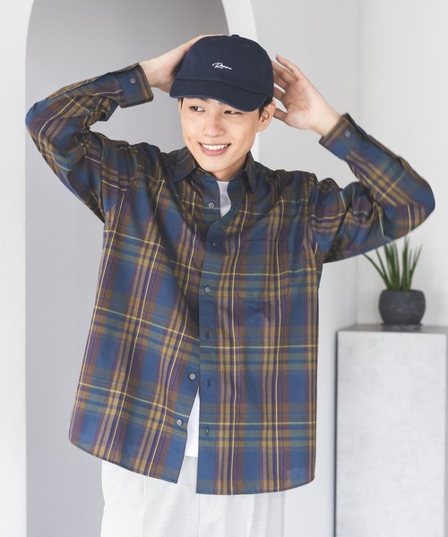 GLOBAL WORK(グローバルワーク)の「イージーケアリネンMIXシャツ/長袖/636461(シャツ/ブラウス・メンズ・グレー系6/ブラウン/オフホワイト/グレー/グリーン系その他6/サックスブルー・SMALL/MEDIUM/LARGE/X-LARGE)」の5枚目の写真