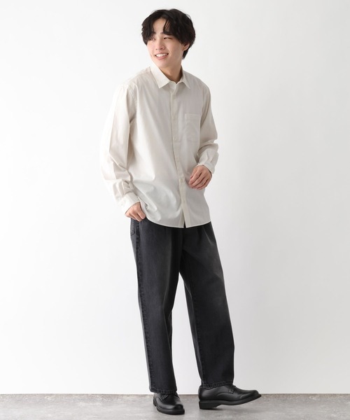 GLOBAL WORK(グローバルワーク)の「イージーケアリネンMIXシャツ/長袖/636461(シャツ/ブラウス・メンズ・グレー系6/ブラウン/オフホワイト/グレー/グリーン系その他6/サックスブルー・SMALL/MEDIUM/LARGE/X-LARGE)」の10枚目の写真