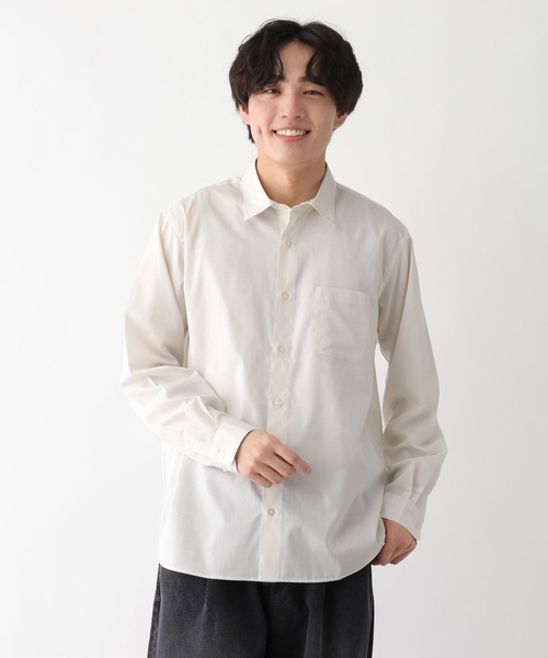 GLOBAL WORK(グローバルワーク)の「イージーケアリネンMIXシャツ/長袖/636461(シャツ/ブラウス・メンズ・グレー系6/ブラウン/オフホワイト/グレー/グリーン系その他6/サックスブルー・SMALL/MEDIUM/LARGE/X-LARGE)」の13枚目の写真