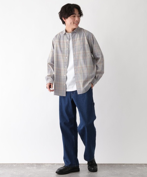 GLOBAL WORK(グローバルワーク)の「イージーケアリネンMIXシャツ/長袖/636461(シャツ/ブラウス・メンズ・グレー系6/ブラウン/オフホワイト/グレー/グリーン系その他6/サックスブルー・SMALL/MEDIUM/LARGE/X-LARGE)」の21枚目の写真