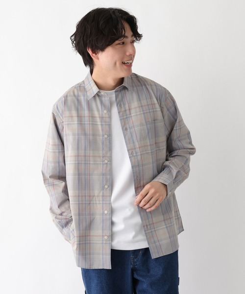 GLOBAL WORK(グローバルワーク)の「イージーケアリネンMIXシャツ/長袖/636461(シャツ/ブラウス・メンズ・グレー系6/ブラウン/オフホワイト/グレー/グリーン系その他6/サックスブルー・SMALL/MEDIUM/LARGE/X-LARGE)」の22枚目の写真