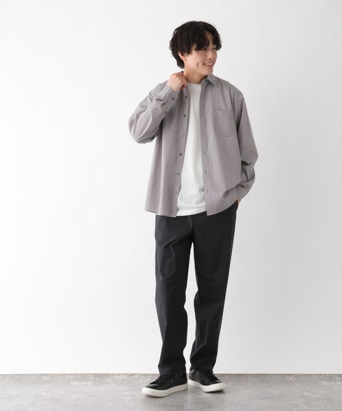 GLOBAL WORK(グローバルワーク)の「イージーケアリネンMIXシャツ/長袖/636461(シャツ/ブラウス・メンズ・グレー系6/ブラウン/オフホワイト/グレー/グリーン系その他6/サックスブルー・SMALL/MEDIUM/LARGE/X-LARGE)」の15枚目の写真