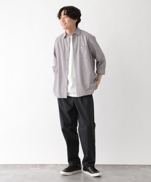 GLOBAL WORK(グローバルワーク)の「イージーケアリネンMIXシャツ/長袖/636461(シャツ/ブラウス・メンズ・グレー系6/ブラウン/オフホワイト/グレー/グリーン系その他6/サックスブルー・SMALL/MEDIUM/LARGE/X-LARGE)」の16枚目の写真