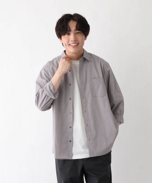 GLOBAL WORK(グローバルワーク)の「イージーケアリネンMIXシャツ/長袖/636461(シャツ/ブラウス・メンズ・グレー系6/ブラウン/オフホワイト/グレー/グリーン系その他6/サックスブルー・SMALL/MEDIUM/LARGE/X-LARGE)」の17枚目の写真