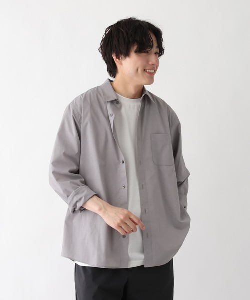 GLOBAL WORK(グローバルワーク)の「イージーケアリネンMIXシャツ/長袖/636461(シャツ/ブラウス・メンズ・グレー系6/ブラウン/オフホワイト/グレー/グリーン系その他6/サックスブルー・SMALL/MEDIUM/LARGE/X-LARGE)」の18枚目の写真