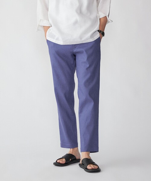 SHIPS（シップス）の「SHIPS: サフィラン リネン イージー パンツ（その他パンツ・メンズ・ネイビー/ナチュラル/チャコールグレー/ライトグリーン/ブルー系/カーキ・X-LARGE/LARGE/MEDIUM/SMALL）」の6枚目の写真