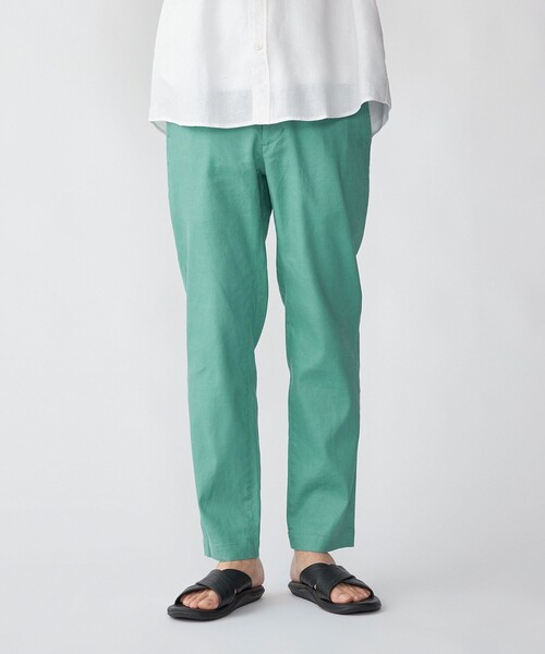 SHIPS（シップス）の「SHIPS: サフィラン リネン イージー パンツ（その他パンツ・メンズ・ネイビー/ナチュラル/チャコールグレー/ライトグリーン/ブルー系/カーキ・X-LARGE/LARGE/MEDIUM/SMALL）」の4枚目の写真