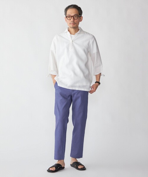 SHIPS（シップス）の「SHIPS: サフィラン リネン イージー パンツ（その他パンツ・メンズ・ネイビー/ナチュラル/チャコールグレー/ライトグリーン/ブルー系/カーキ・X-LARGE/LARGE/MEDIUM/SMALL）」の10枚目の写真