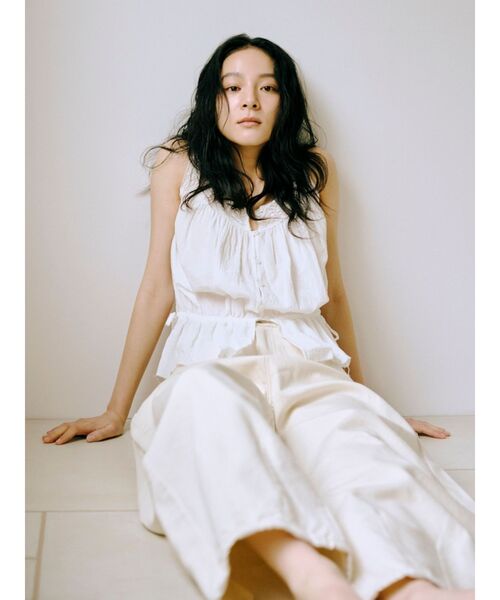 Ungrid（アングリッド）の「レースデザインノースリブラウス（シャツ/ブラウス・レディース・ピンク/ブルー/オフホワイト/ブラック・FREE）」の7枚目の写真