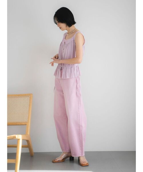 Ungrid（アングリッド）の「レースデザインノースリブラウス（シャツ/ブラウス・レディース・ピンク/ブルー/オフホワイト/ブラック・FREE）」の11枚目の写真